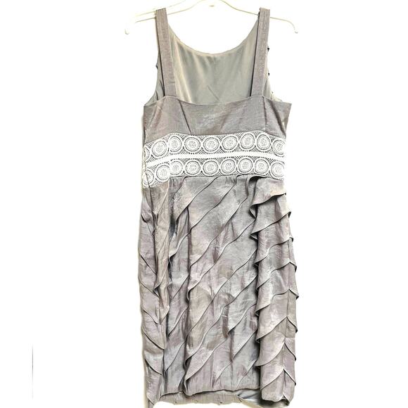 London Times Sleeveless Layered Shift Dress, *READ LOOSE HEM*, Size 12P - Picture 3 of 11
